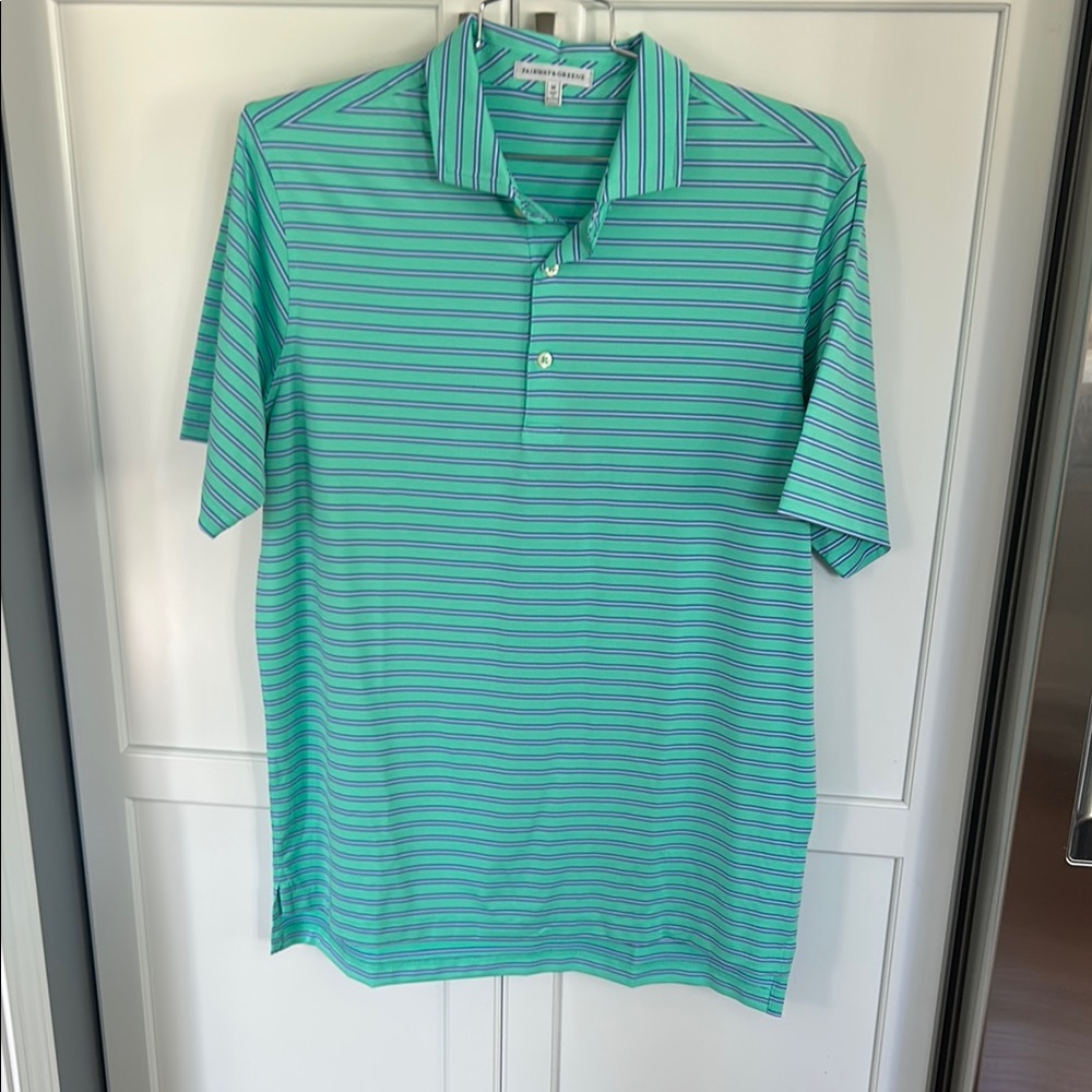 Fairway & Greene Green Polo Shirt with Stripes